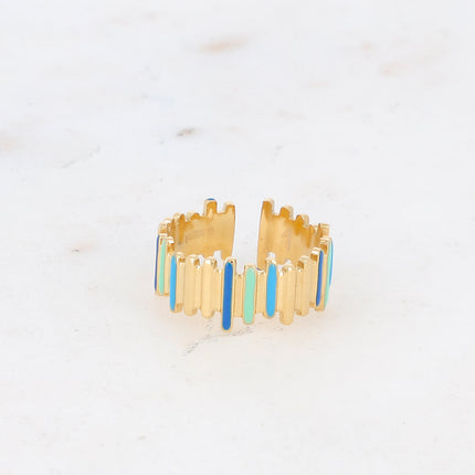 Bague Keynia - mini barres émaillées