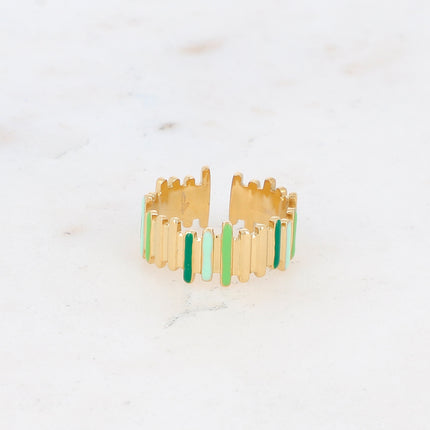 Bague Keynia - mini barres émaillées