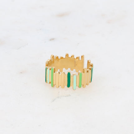 Bague Keynia - mini barres émaillées