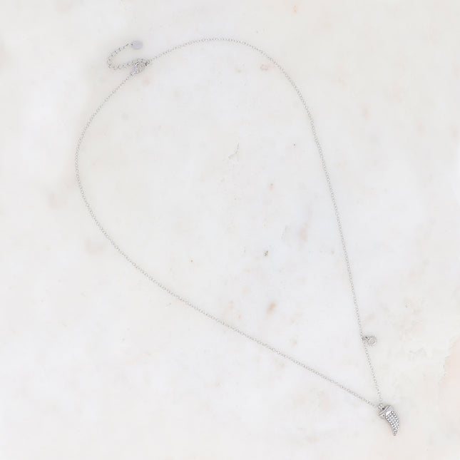 Collier Lizia - corne avec oxydes de zirconium et soleil ajouré
