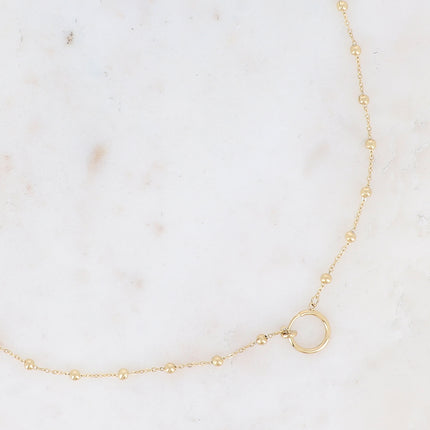 Collier Mara - chaîne avec boules et anneau fin