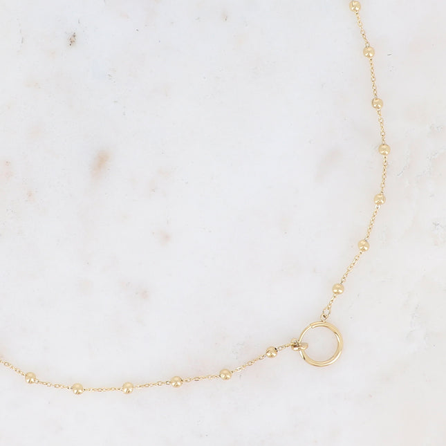 Collier Mara - chaîne avec boules et anneau fin