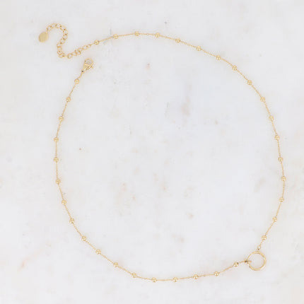 Collier Mara - chaîne avec boules et anneau fin