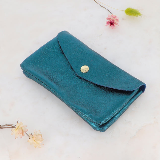 Pochette Barcelone - 1 bouton aimanté, 1 zip et 3 poches