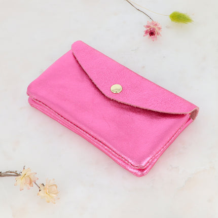 Pochette Barcelone - 1 bouton aimanté, 1 zip et 3 poches