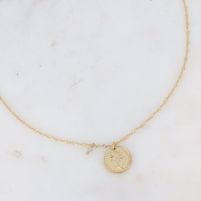 Fleury Necklace - Flower and Birth Month