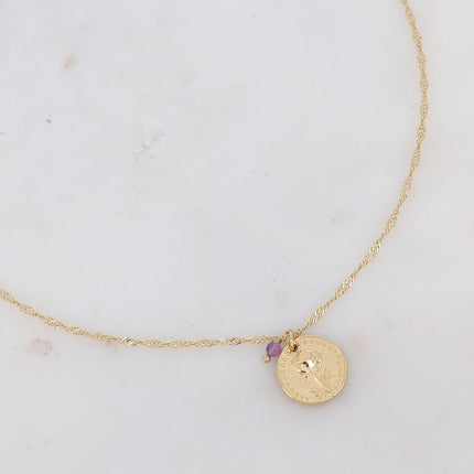 Fleury Necklace - Flower and Birth Month