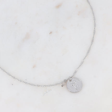 Fleury Necklace - Flower and Birth Month