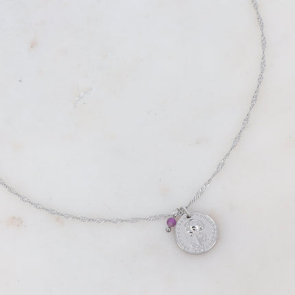 Fleury Necklace - Flower and Birth Month