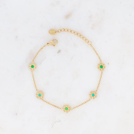 Bracelet Margueritine - fleurs et émail
