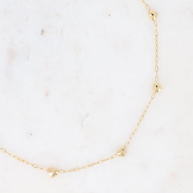 Belise Necklace - Heart Tassels
