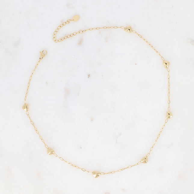 Belise Necklace - Heart Tassels