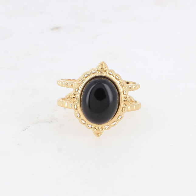 Galinatine Ring - Oval Natural Stone