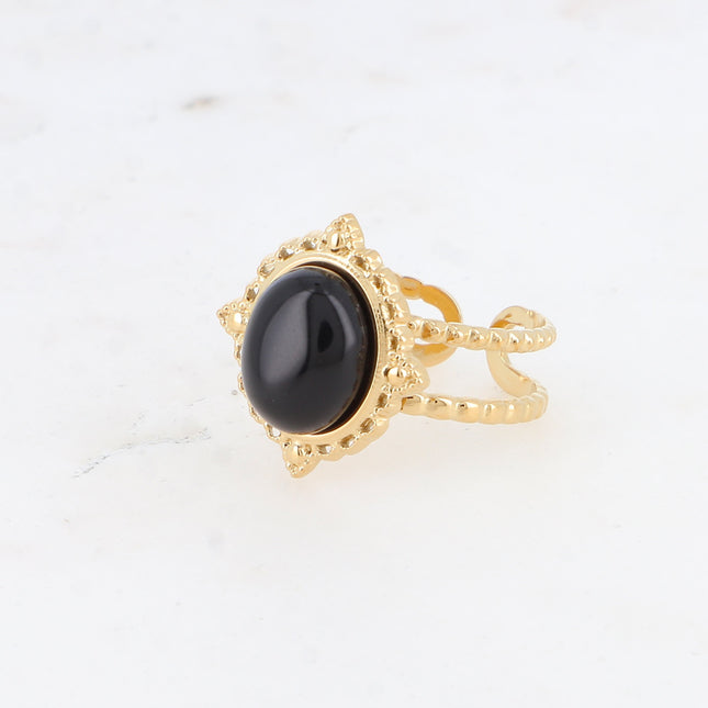 Galinatine Ring - Oval Natural Stone