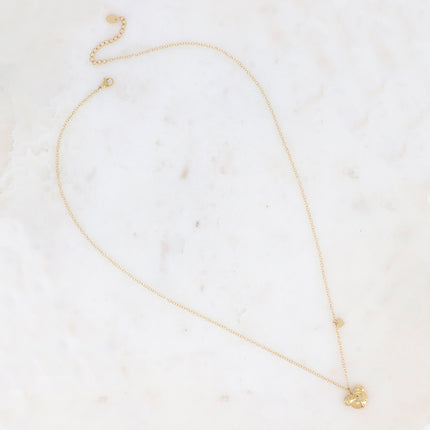 Collier Rosa - nounours et pampille coeur