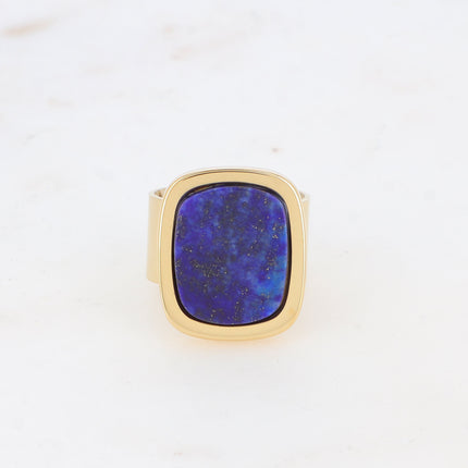 Bague - pierre naturelle rectangulaire