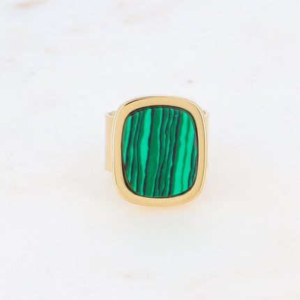 Bague - pierre naturelle rectangulaire