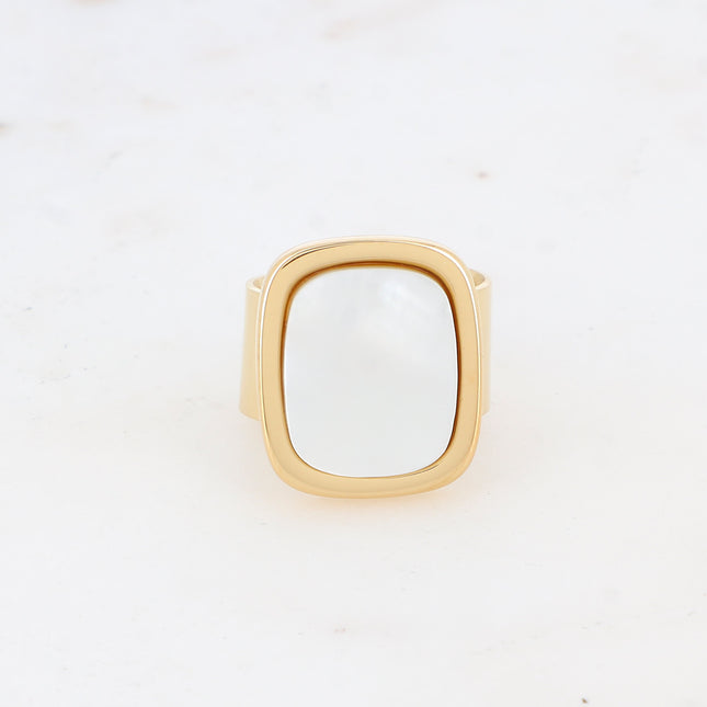 Ring - rectangular natural stone