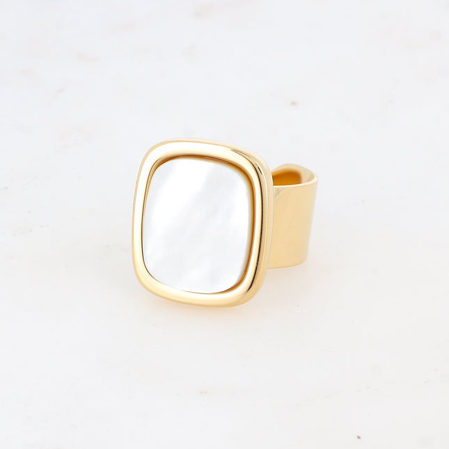 Ring - rectangular natural stone