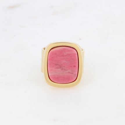 Bague - pierre naturelle rectangulaire