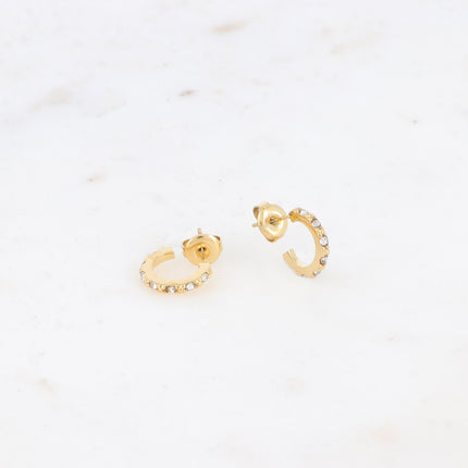 Vivia Mini Hoop Earrings - Zirconium Oxides