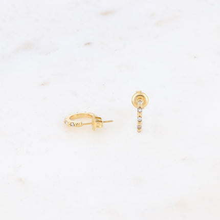 Vivia Mini Hoop Earrings - Zirconium Oxides
