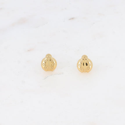 Boucles puces - coccinelle gravée