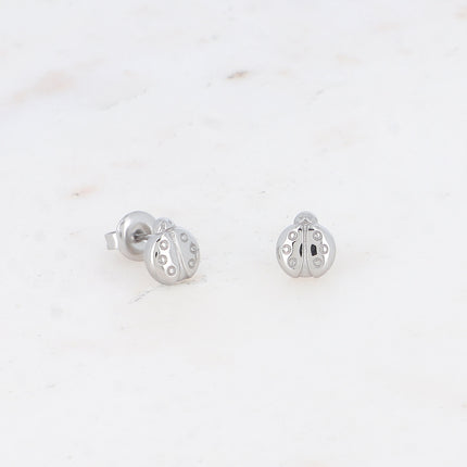 Boucles puces - coccinelle gravée