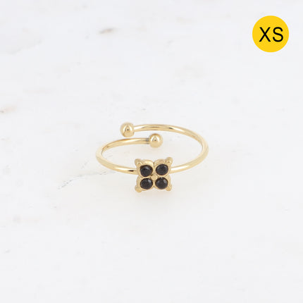 Bague XS - trèfle et oxydes de zirconium