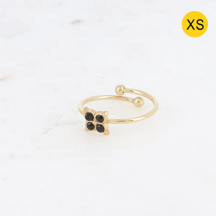 Bague XS - trèfle et oxydes de zirconium