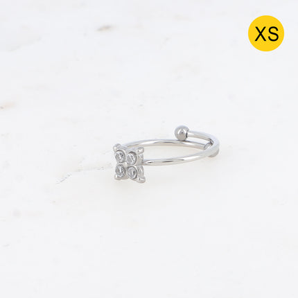 Bague XS - trèfle et oxydes de zirconium