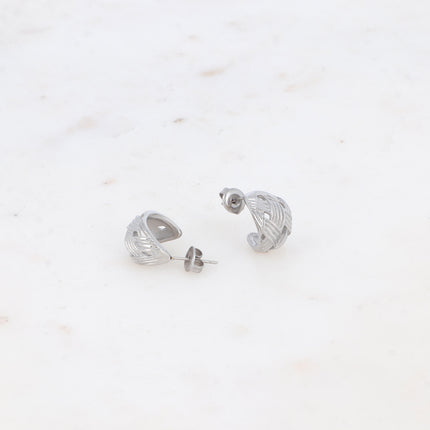 Mini créoles - effet osier tressé