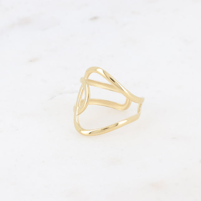 Bague Keïra - lignes entrecroisées