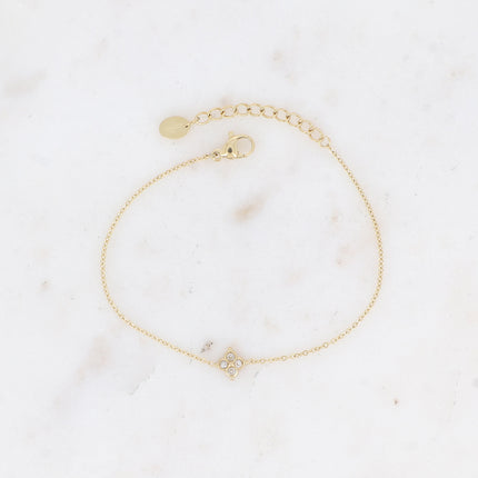 Bracelet - trèfle et oxydes de zirconium