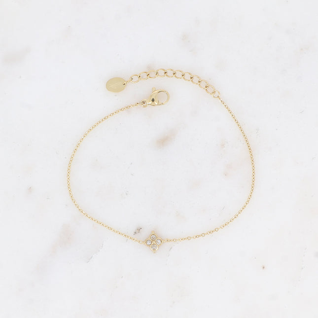 Bracelet - trèfle et oxydes de zirconium