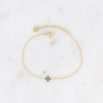 Bracelet - trèfle et oxydes de zirconium