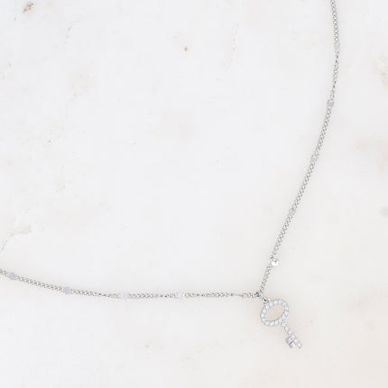 Collier Pariss - clef et oxydes de zirconium