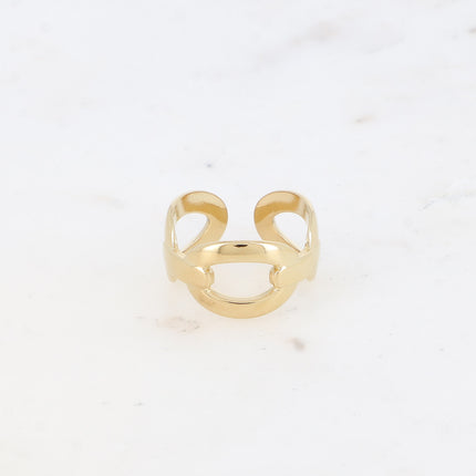 Bague Hestia - grosse maille ovale et barre