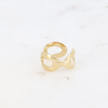 Bague Hestia - grosse maille ovale et barre