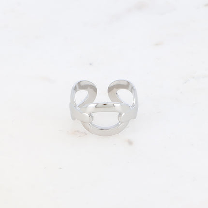 Bague Hestia - grosse maille ovale et barre