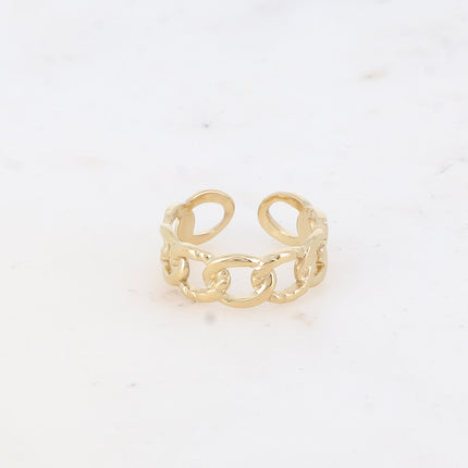 Bague - maille alternée, lisse et tressée