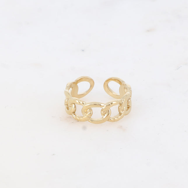 Ring - alternating smooth and braided links