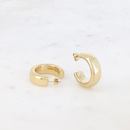 Hoop earrings - 3 cm wide