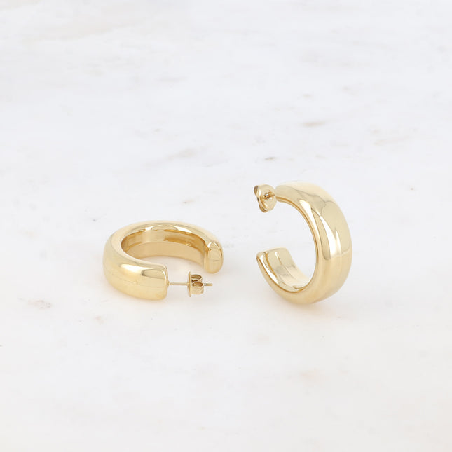 Hoop earrings - 3 cm wide