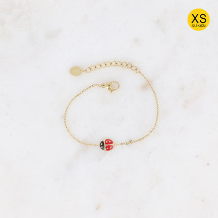 Bracelet XS - coccinelle émaillée
