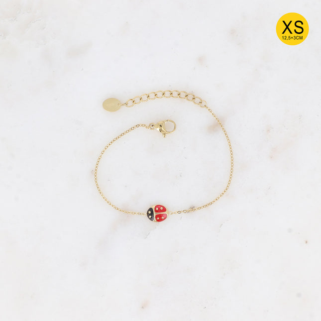 Bracelet XS - coccinelle émaillée