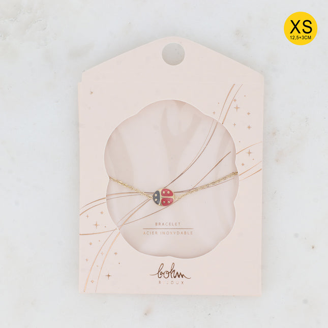 Bracelet XS - coccinelle émaillée
