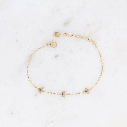 Bracelet Héloïse - triangle et oxydes de zirconium