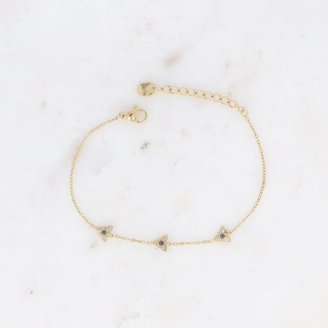 Bracelet Héloïse - triangle et oxydes de zirconium