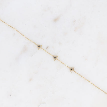 Bracelet Héloïse - triangle et oxydes de zirconium